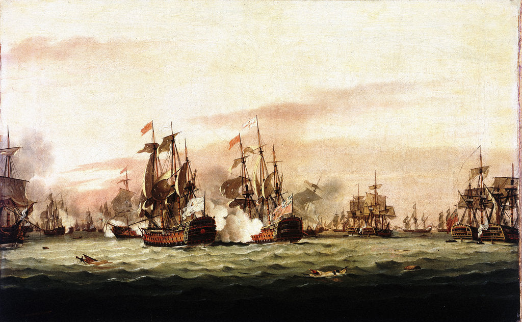 Detail of The Battle of the Saints, 12 April 1782 by Thomas Luny