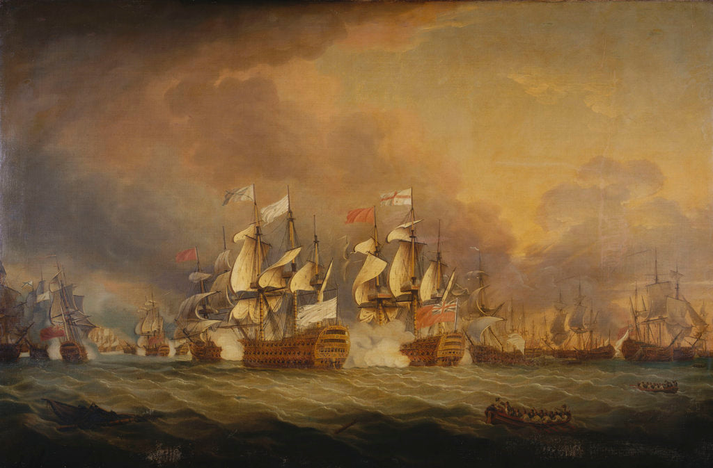 Detail of The Battle of the Saints, 12 April 1782 by Thomas Mitchell