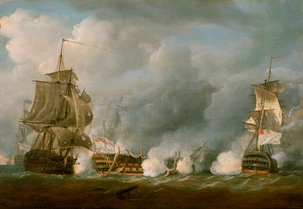 Detail of The 'Defence' at the Battle of the 1 June 1794 by Nicholas Pocock