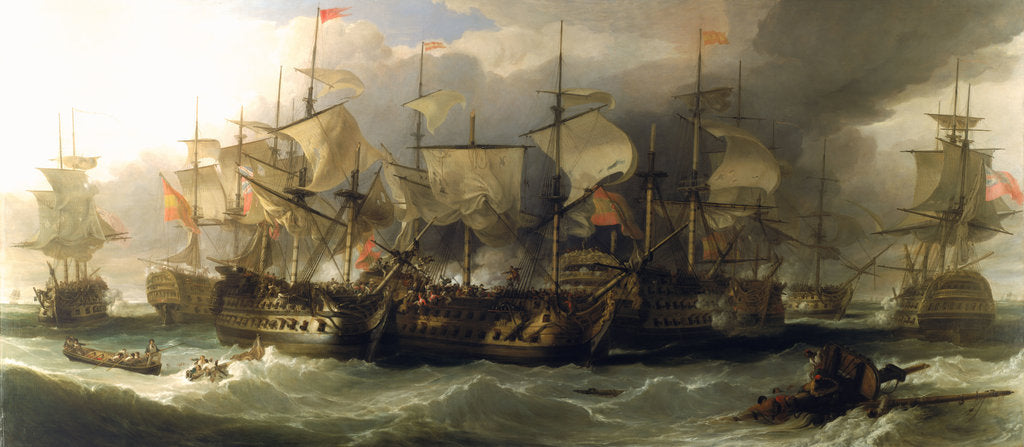 Detail of The Battle of Cape St Vincent, 14 February 1797 by William Allan