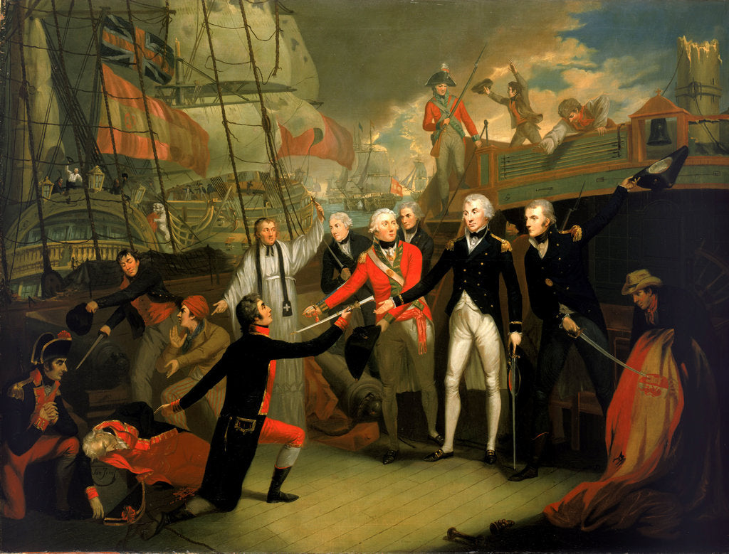 Detail of Nelson receiving the surrender of the 'San Josef' by Daniel Orme