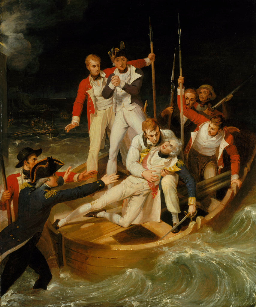 Detail of Nelson wounded at Tenerife, 24 July 1797 by Richard Westall