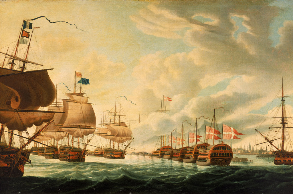 Detail of The Battle of Copenhagen, 2 April 1801 by Robert Dodd