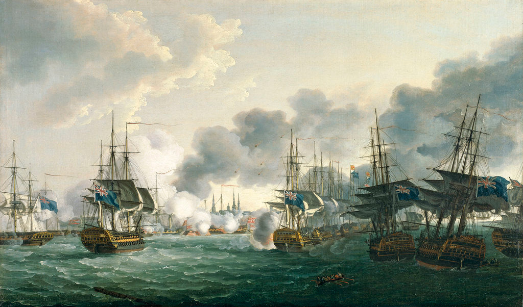 Detail of The Battle of Copenhagen, 2 April 1801 by John Thomas Serres