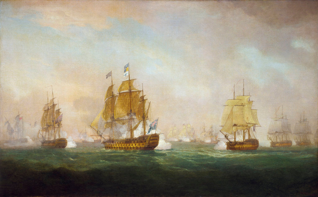 Detail of Admiral Sir Robert Calder's action off Cape Finisterre, 23 July 1805 by William Anderson