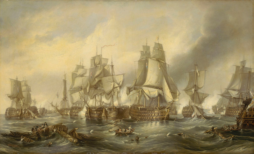 Detail of The Battle of Trafalgar, 21 October 1805 by George Chambers