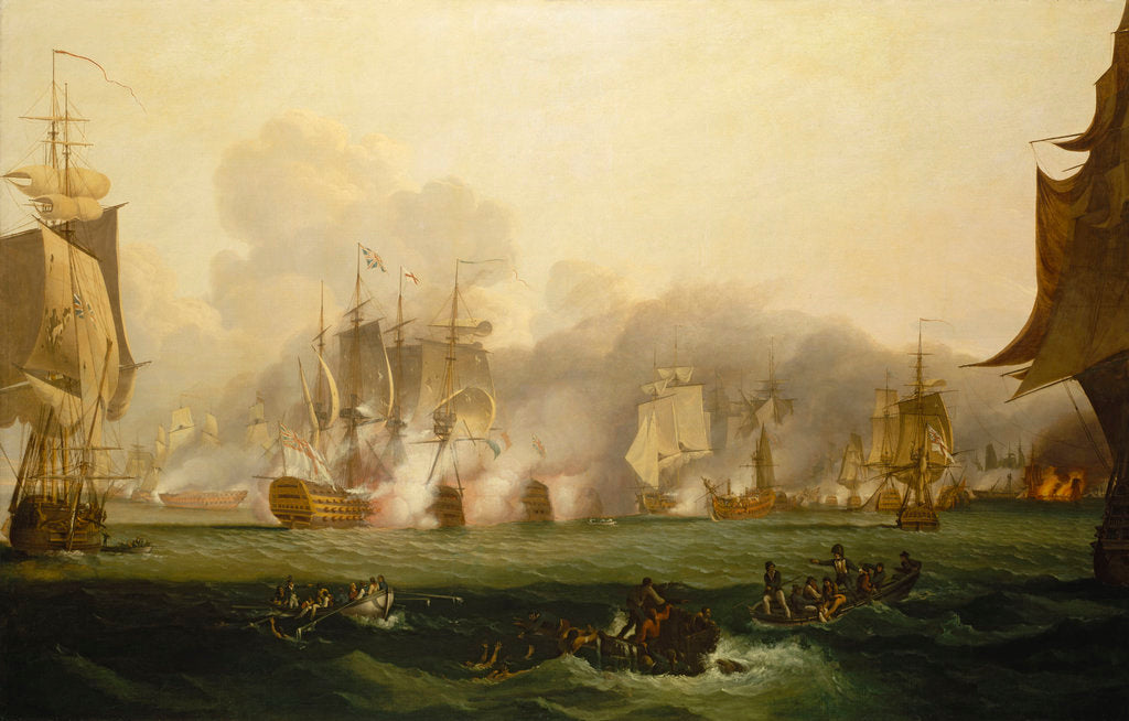 Detail of The Battle of Trafalgar, 21 October 1805 by Samuel Drummond