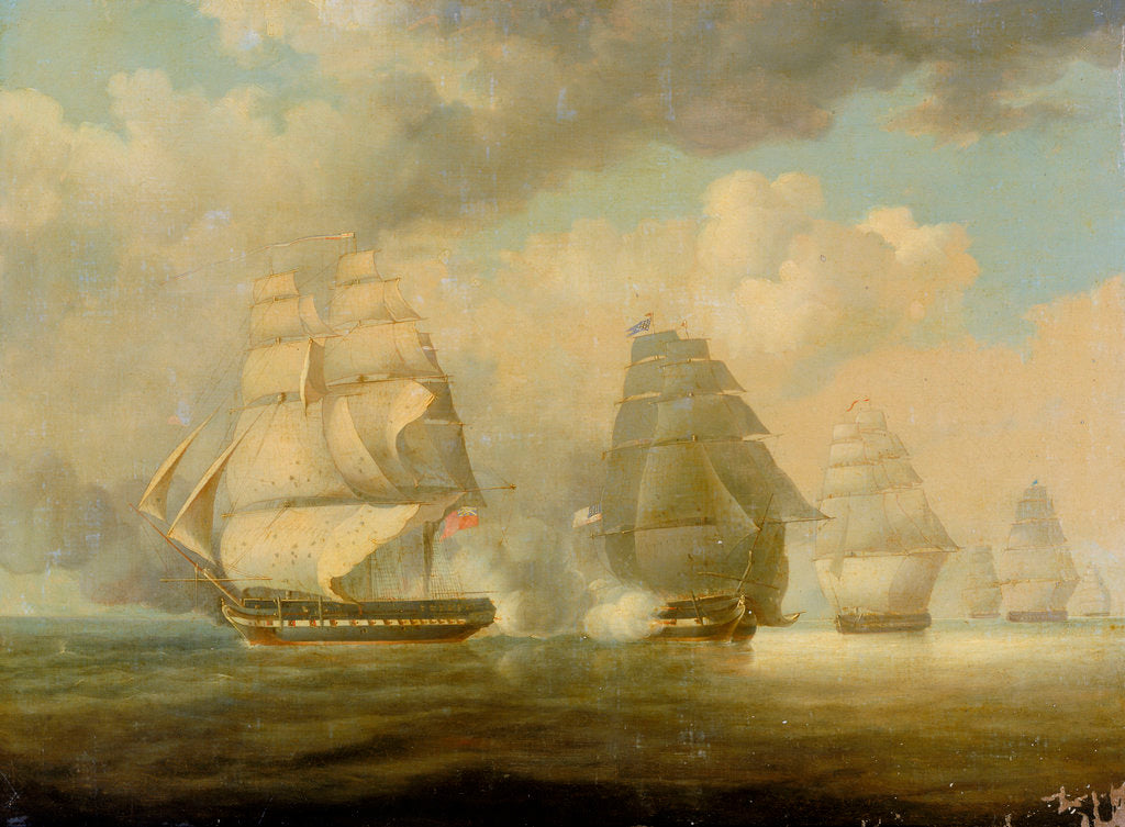 Detail of Escape of HMS 'Belvidera', 23 June 1812 by William John Huggins