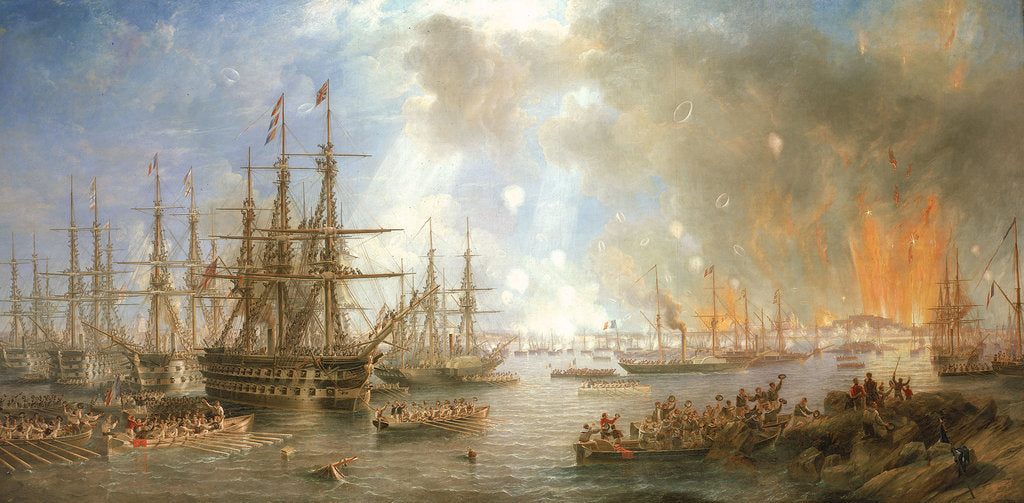 Detail of The bombardment of Sveaborg, 9 August 1855 by John Wilson Carmichael