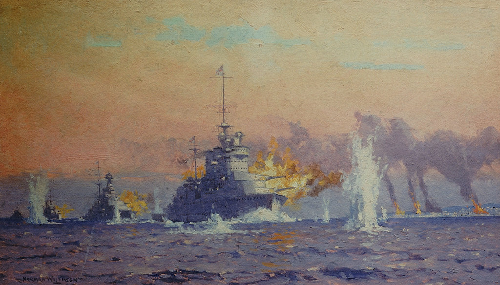 Detail of Bombardment of Genoa, 9 February 1941 by Norman Wilkinson
