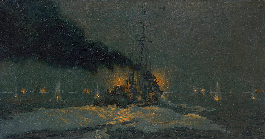 Detail of Captain Sherbrook's Action, 31 December 1942 by Charles Pears