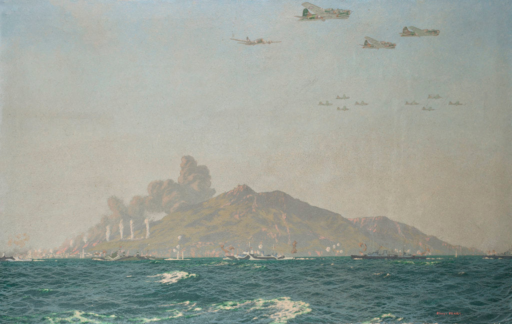 Detail of Bombardment of Pantelleria, Italy, 11 June 1943 by Charles Pears