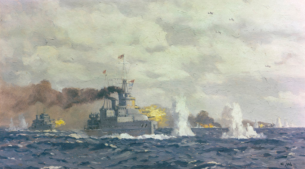 Detail of The Battle of the Bay of Biscay, 28 December 1943 by Norman Wilkinson