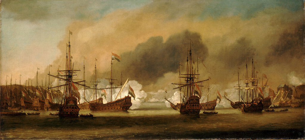 Detail of Action at Bergen, 3 August 1665 by Willem Van de Velde the Younger