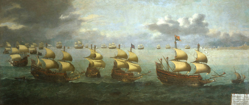 Detail of The return of Prince Charles from Spain, 5 October 1623 by Hendrick Cornelisz Vroom