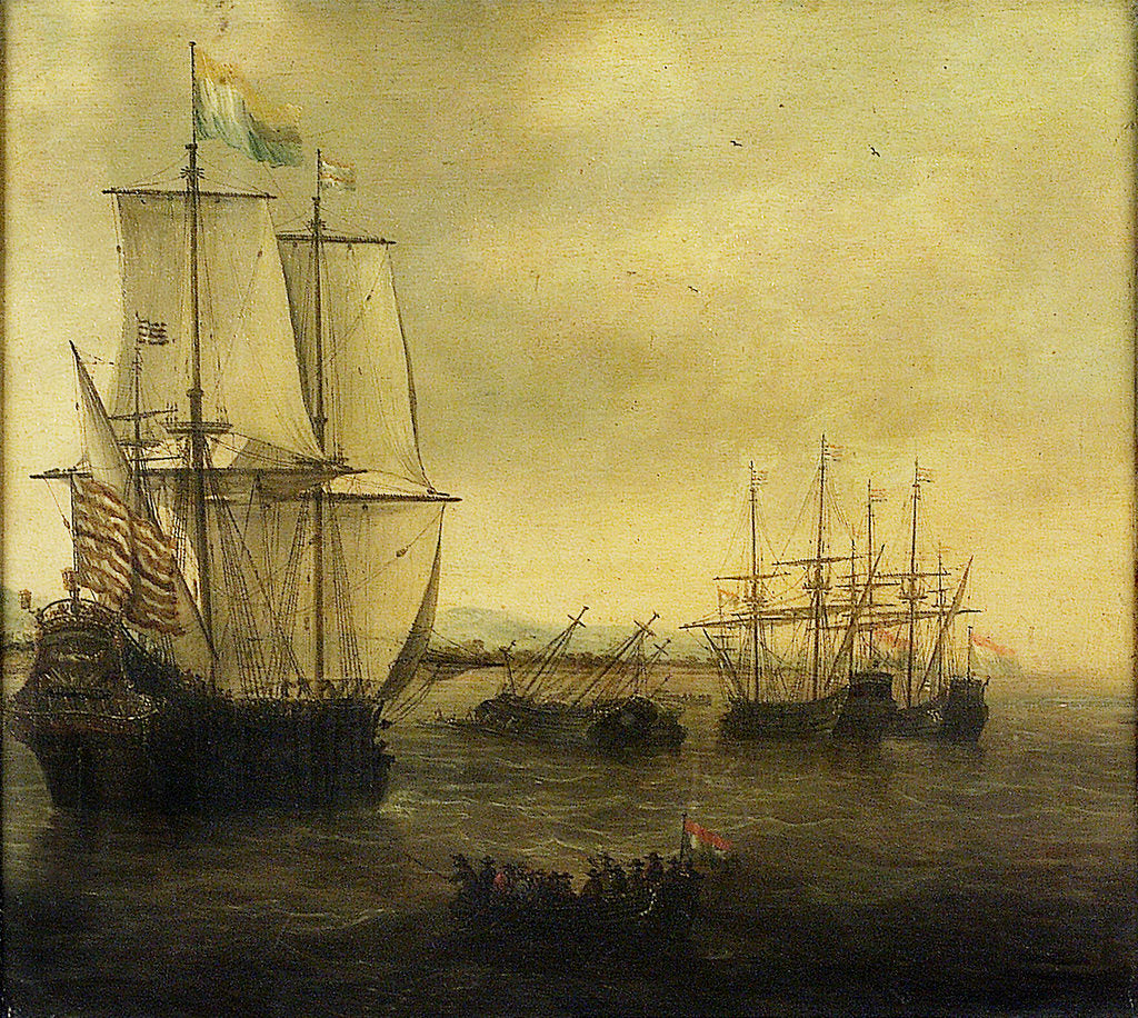 Detail of The Dutch ship 'Eendracht' by Jacob Adriaensz Bellevois