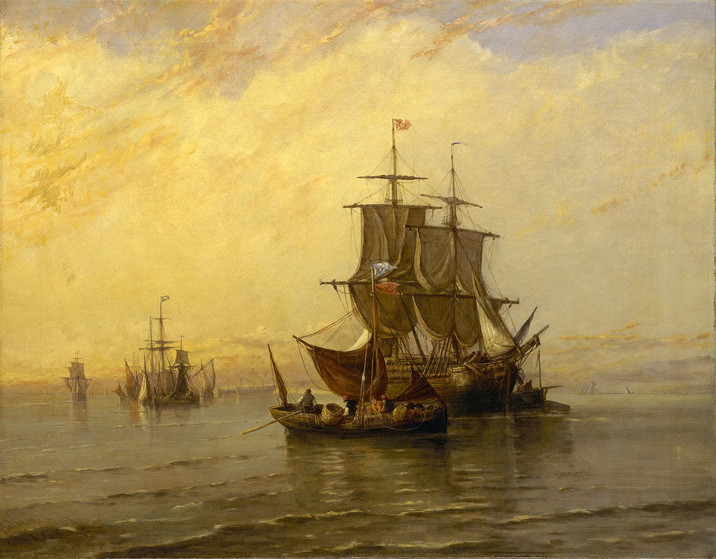 Detail of A Collier in the Thames by John Francis Salmon
