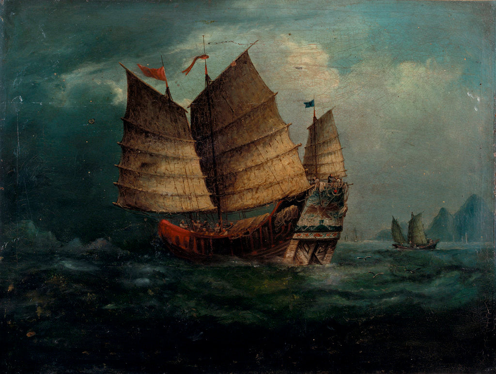 Detail of Chinese junks by George Chinnery