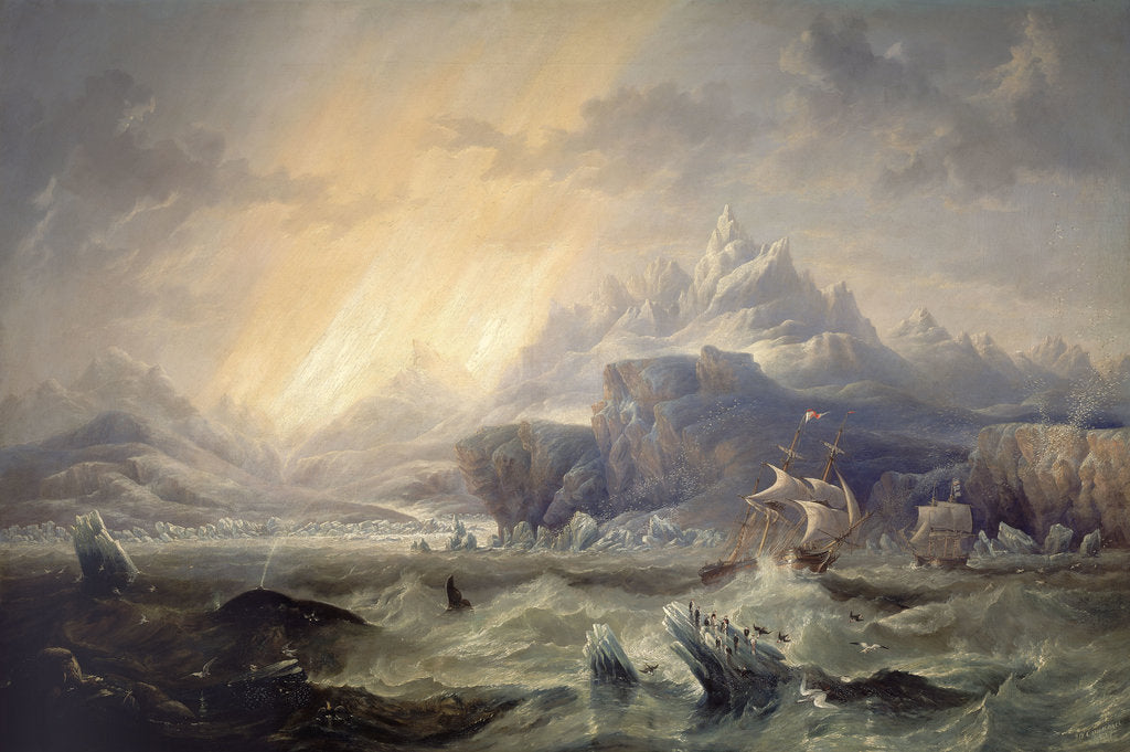 Detail of HMS 'Erebus' and 'Terror' in the Antarctic by John Wilson Carmichael