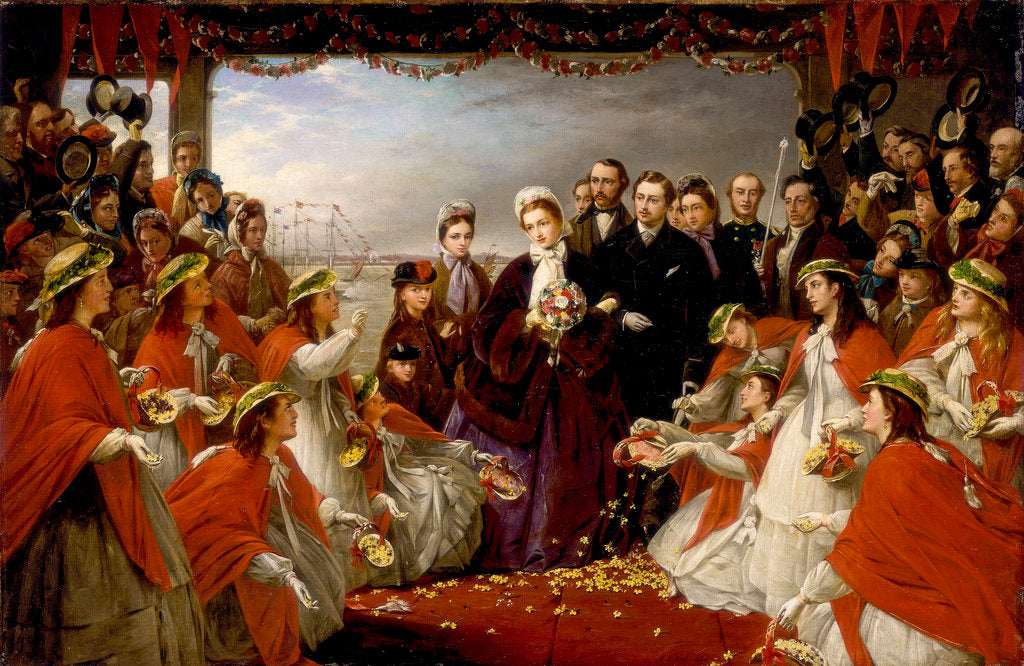 Detail of The landing of H.R.H. the Princess Alexandra at Gravesend, March 7 1863 by Henry Nelson O'Neil