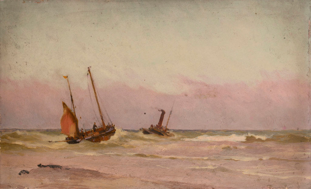 Detail of Fishing boats by John Fraser