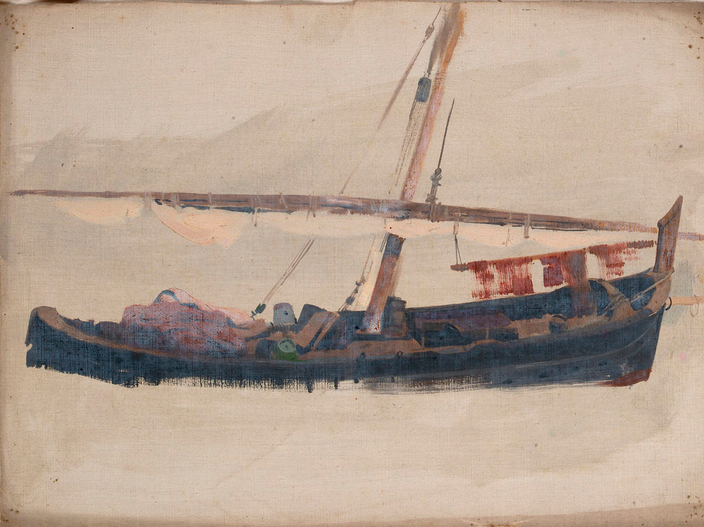 Detail of A fishing boat by John Fraser