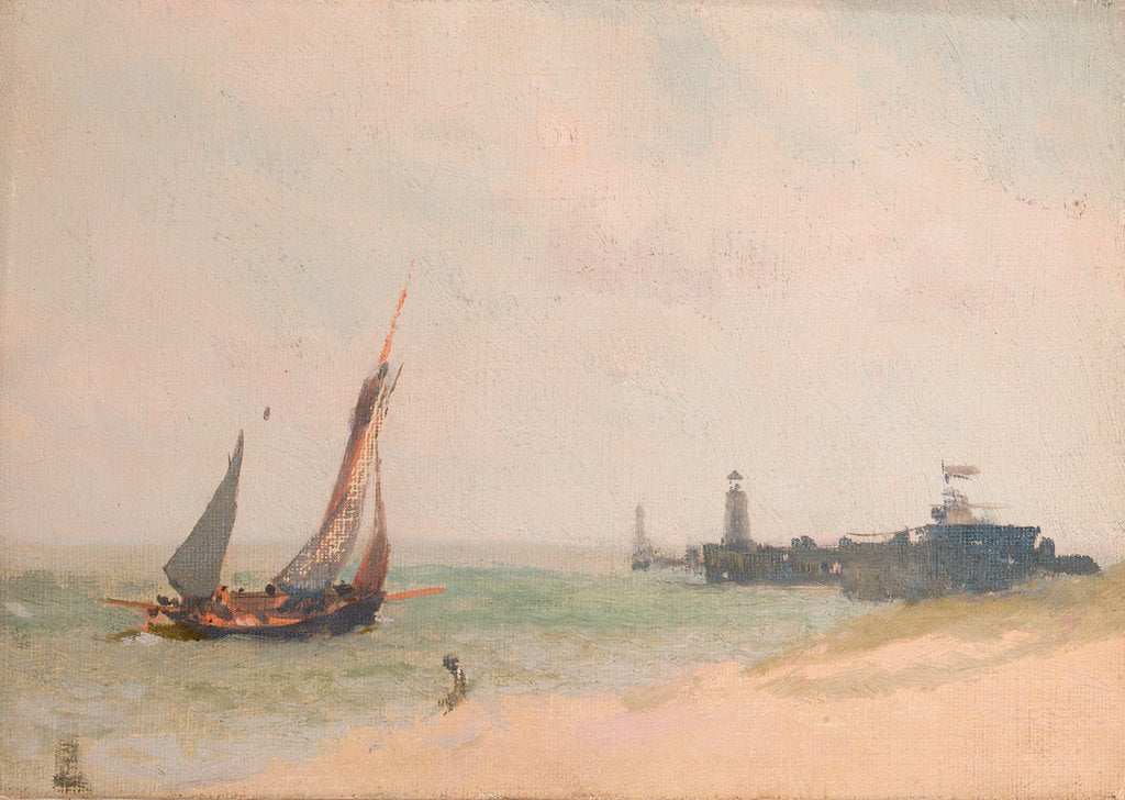 Detail of A fishing boat by John Fraser
