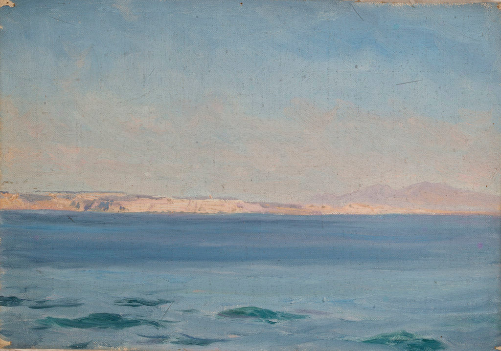 Detail of Cliffs, mountains and sea by John Fraser