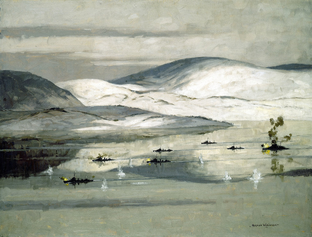 Detail of The second battle of Narvik, 13 April 1940 by Norman Wilkinson