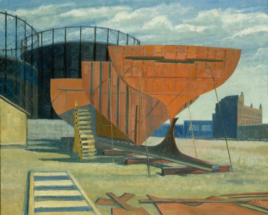 Detail of Shipbuilding at Greenwich by Anne Christopherson