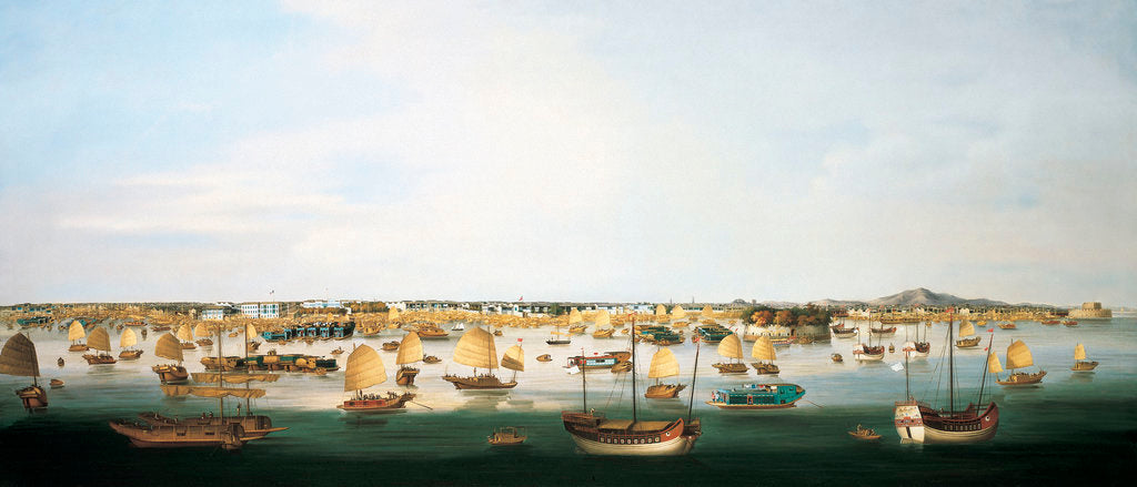 Detail of Shipping in a Chinese river by Chinese School