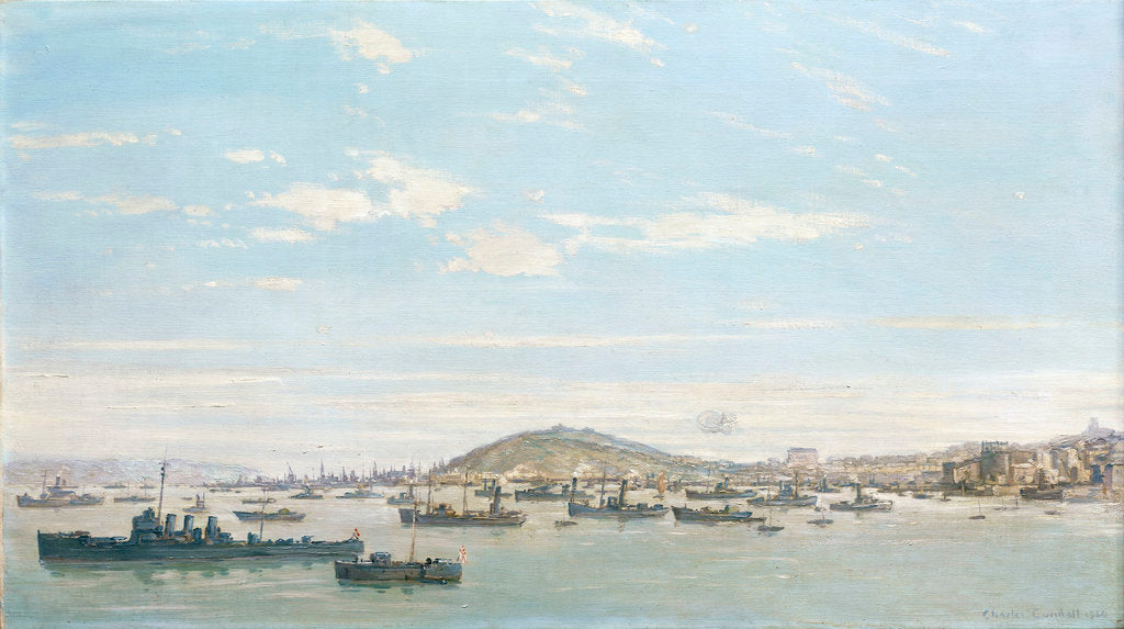 Detail of Battleships at Falmouth, 1940 by Charles Ernest Cundall