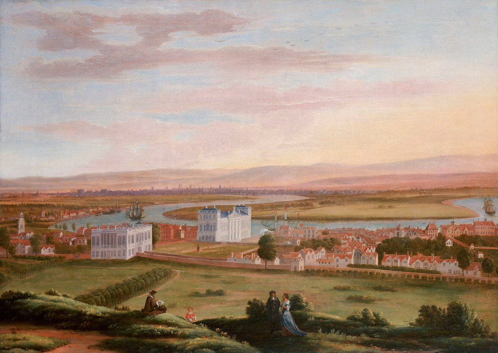 Detail of A view of Greenwich and the Queen's House from the South East, circa 1670 by Hendrick Danckerts