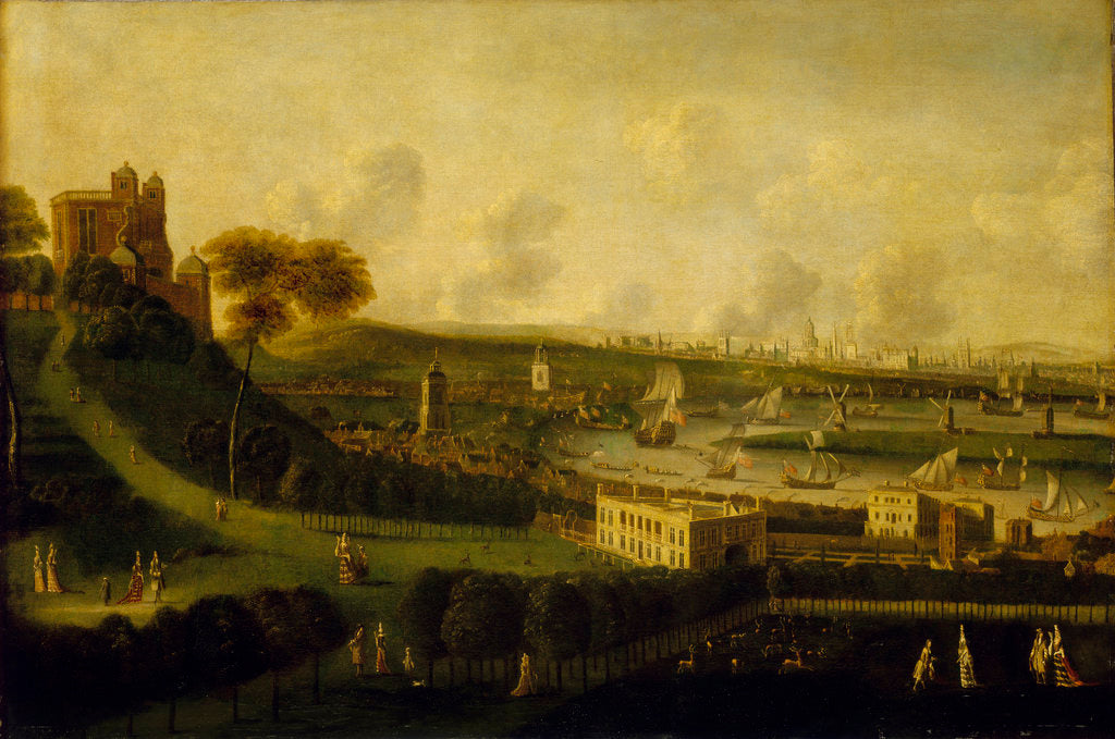 Detail of London and the River Thames from One Tree Hill, Greenwich Park by Jan Griffier