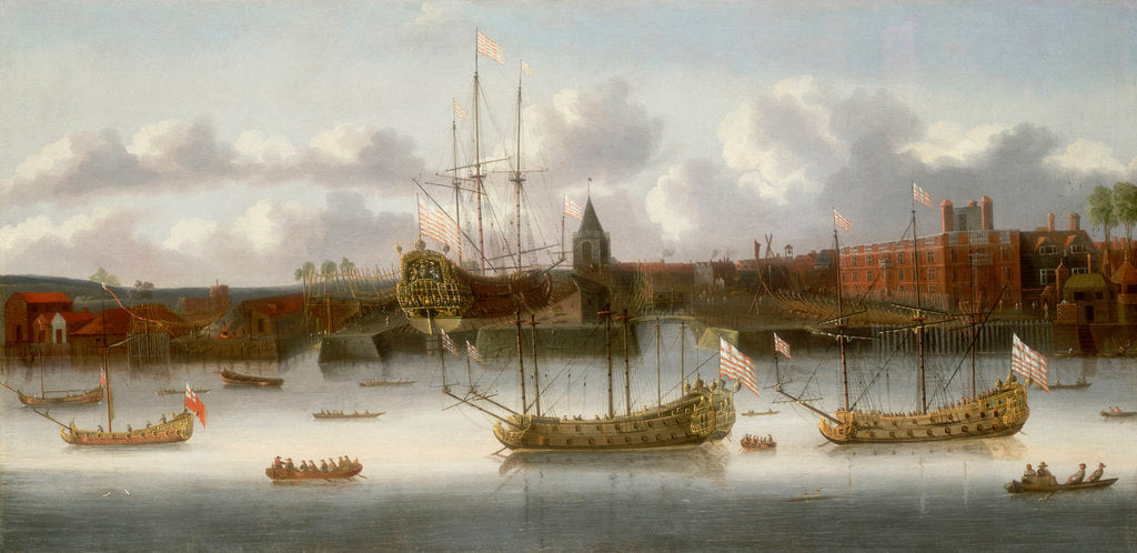 Detail of East India Company's yard at Deptford, circa 1660 by unknown