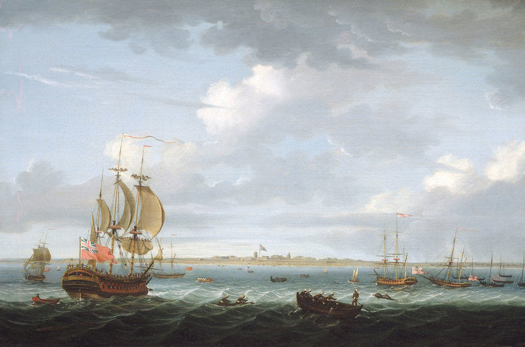 Detail of Shipping off Madras by Adam Callander