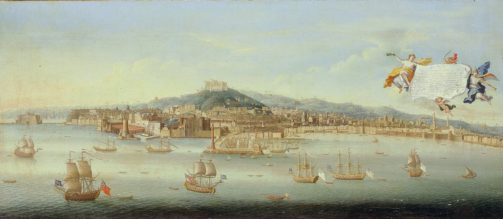 Detail of Panoramic View of the Bay of Naples by Gaspar Butler