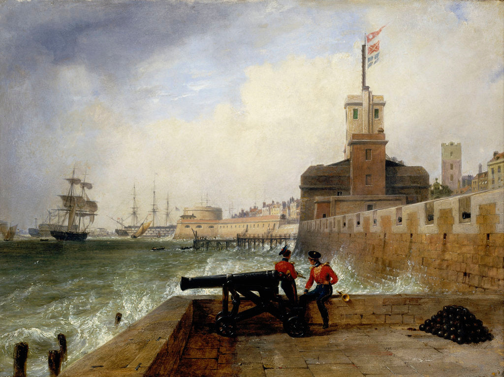 Detail of Semaphore at Portsmouth by Edward William Cooke