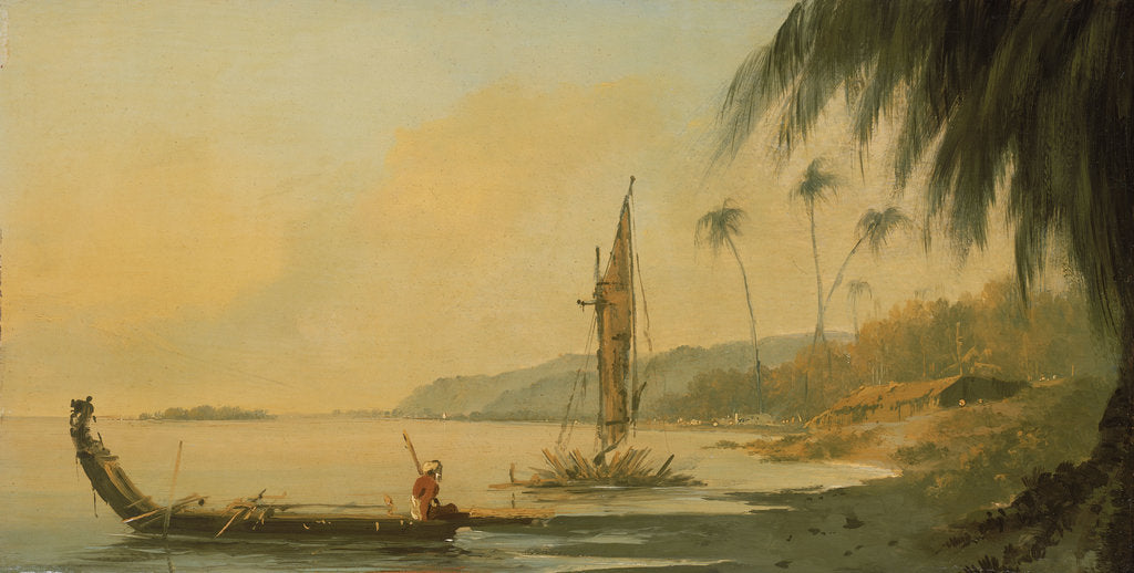 Detail of View from Point Venus, Island of Otaheite (Tahiti) by William Hodges