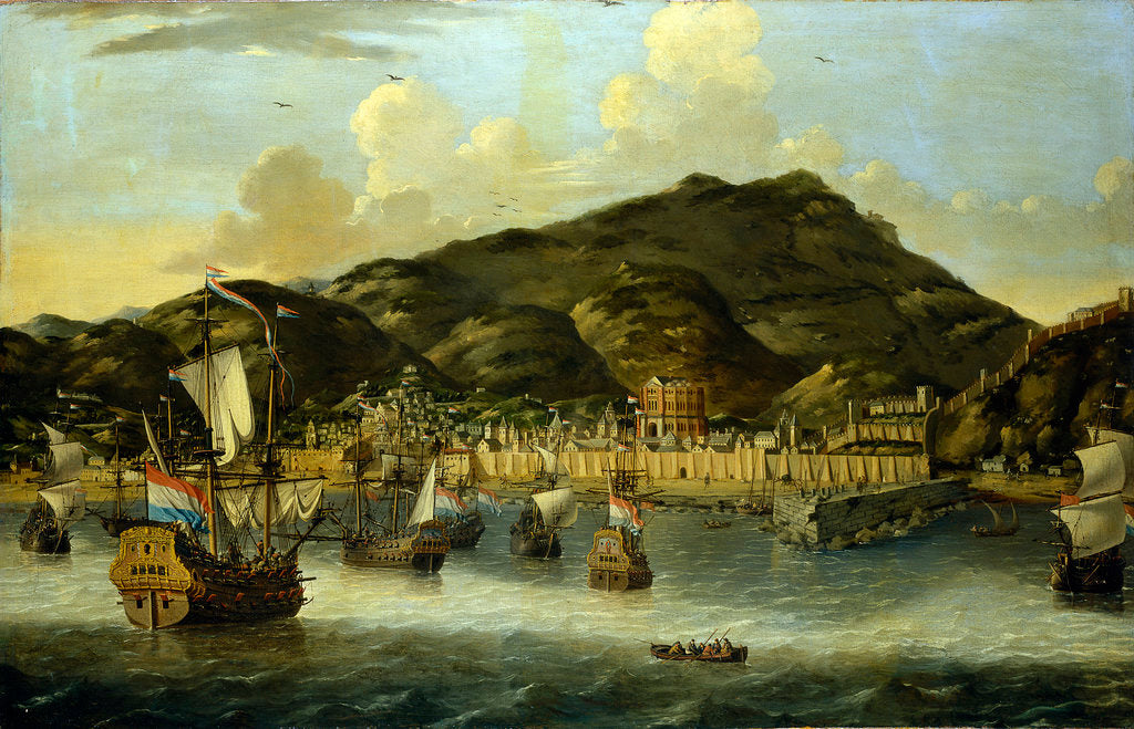 Detail of Dutch ships off Tripoli by Reinier Nooms