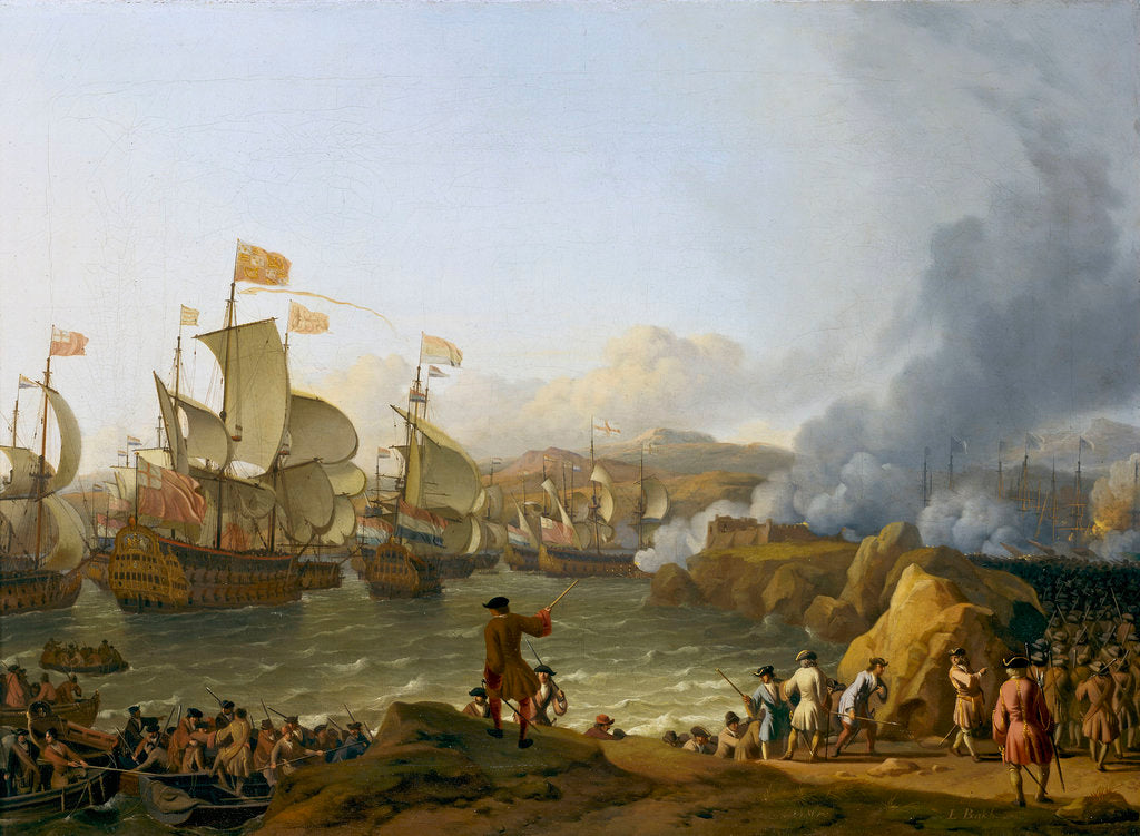 Detail of The Battle of Vigo Bay, 12 October 1702 by Ludolf Bakhuizen