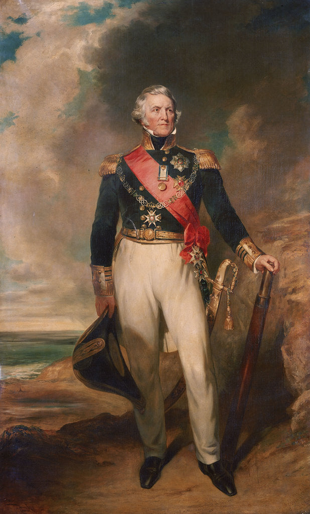 Detail of Admiral Sir Philip Charles Henderson Calderwood Durham (1763-1845) by John Wood