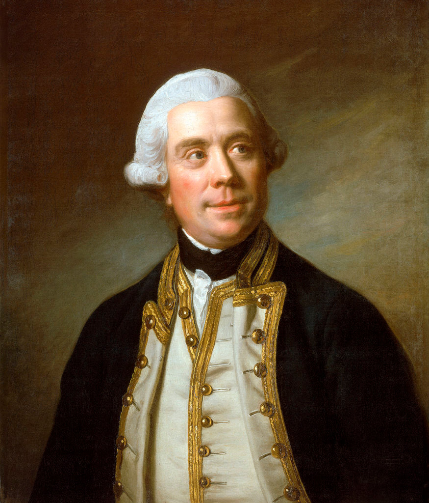 Detail of Captain the Honourable Samuel Barrington (1729-1800) by Nathaniel Dance