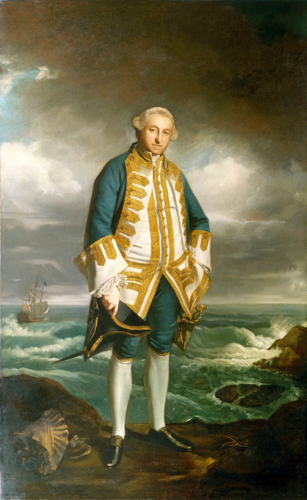 Detail of Admiral Edward Boscawen (1711-1761) by Joshua Reynolds
