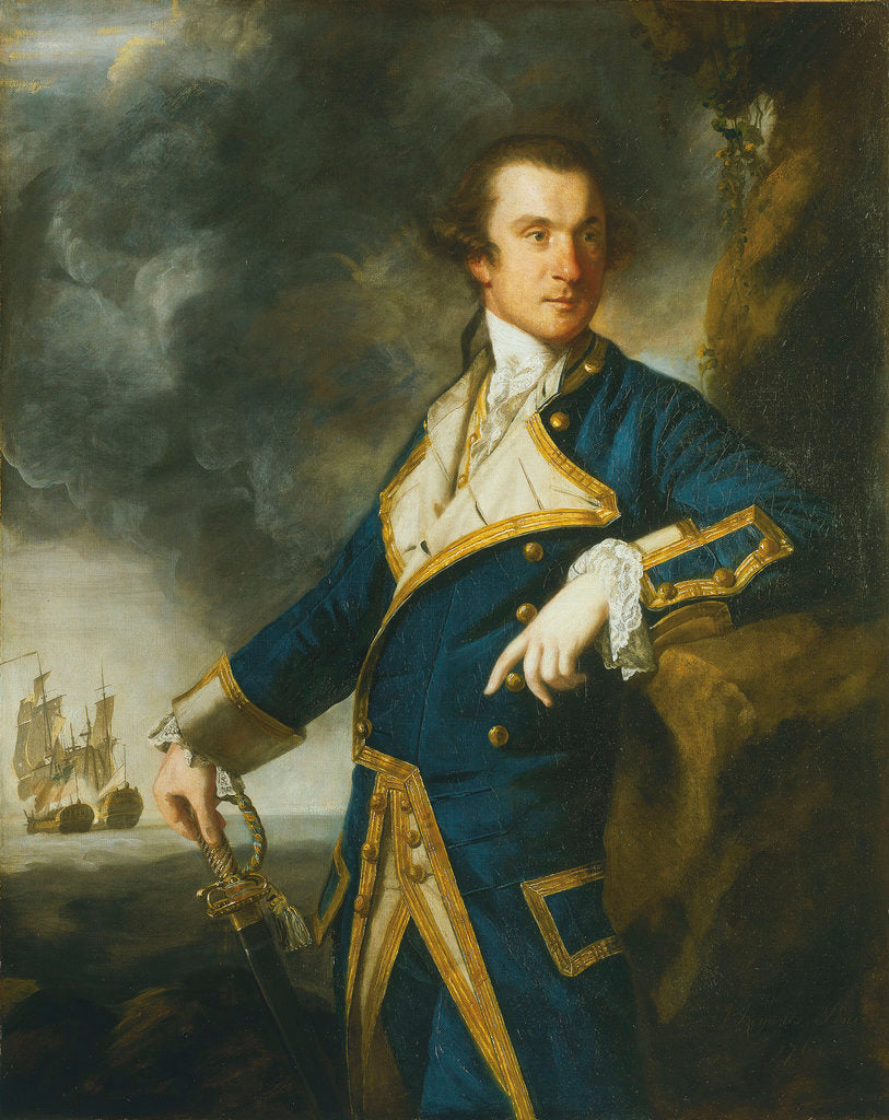 Detail of Admiral Alexander Hood, 1st Viscount Bridport (1727-1814) by Joshua Reynolds