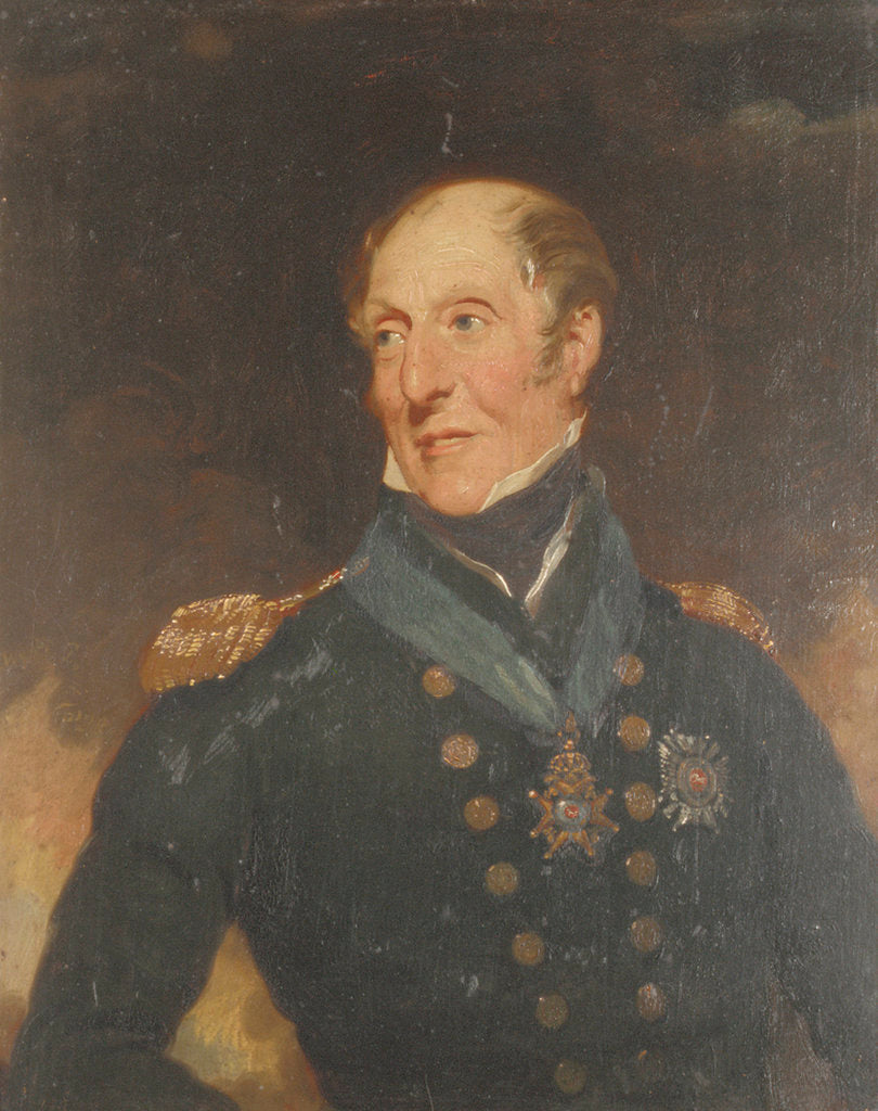 Detail of Rear-Admiral Sir Charles Cunningham (1755-1834) by Henry Wyatt
