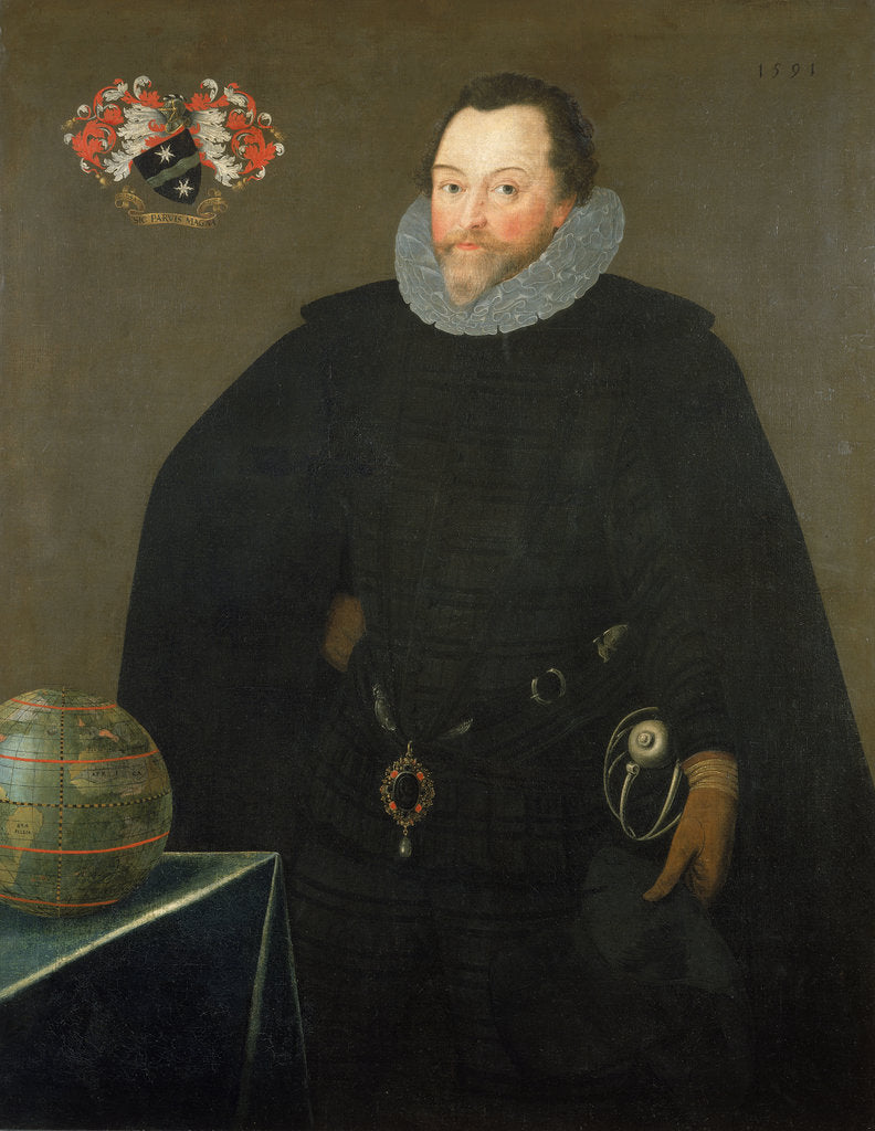 Detail of Sir Francis Drake (1540-1596) by Marcus Gheeraerts the Younger