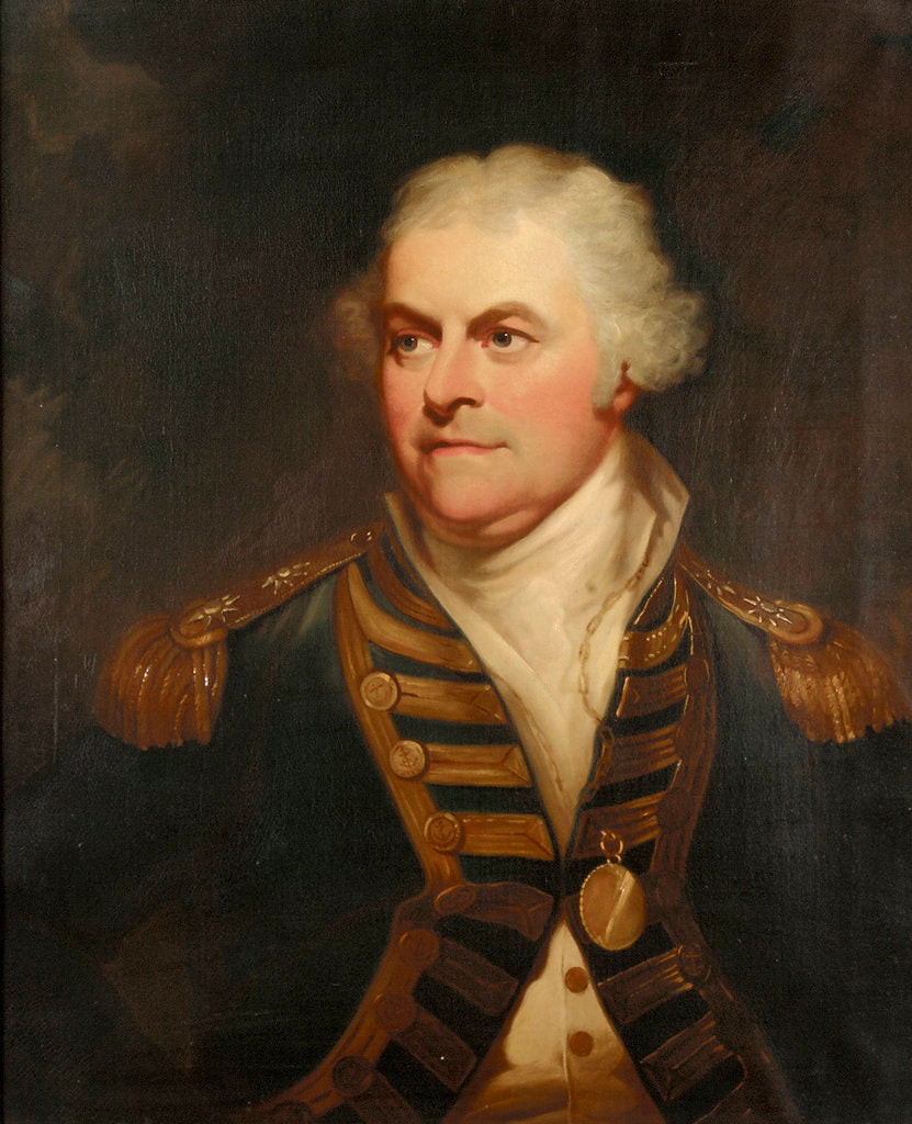 Detail of Vice-Admiral Lord Alan Gardner (1742-1809) by William Beechey