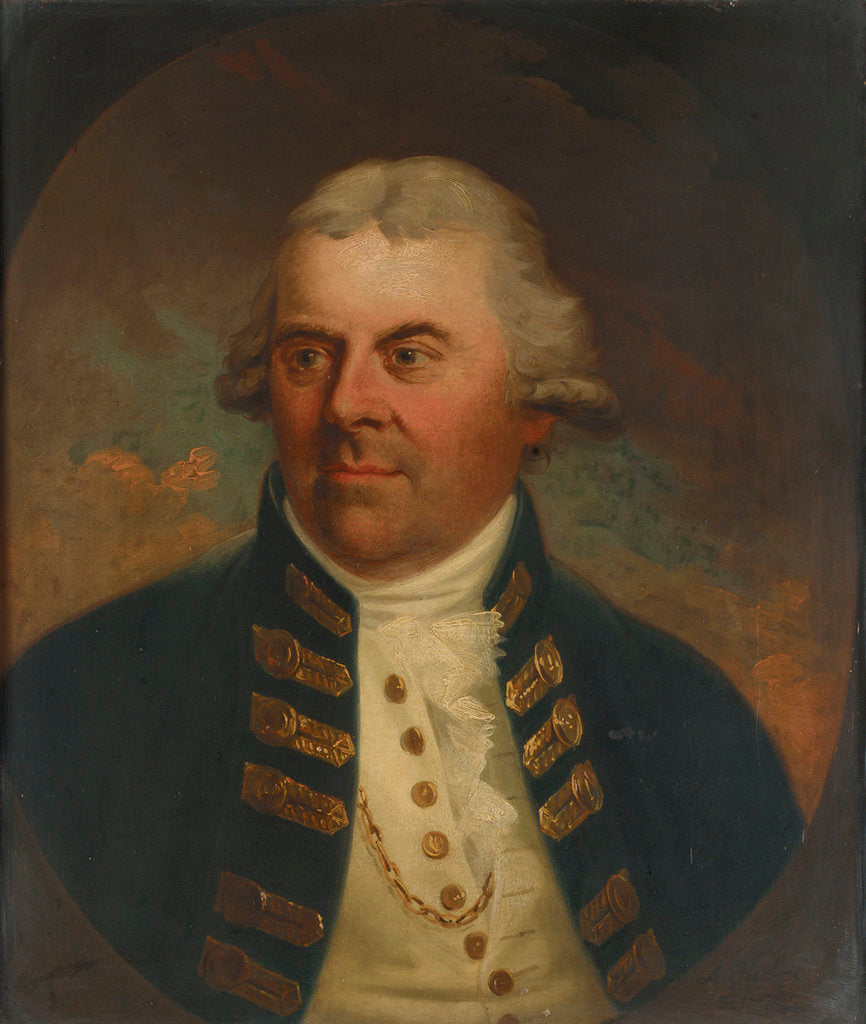 Detail of Vice-Admiral Lord Alan Gardner (1742-1809) by Karl Anton Hickel