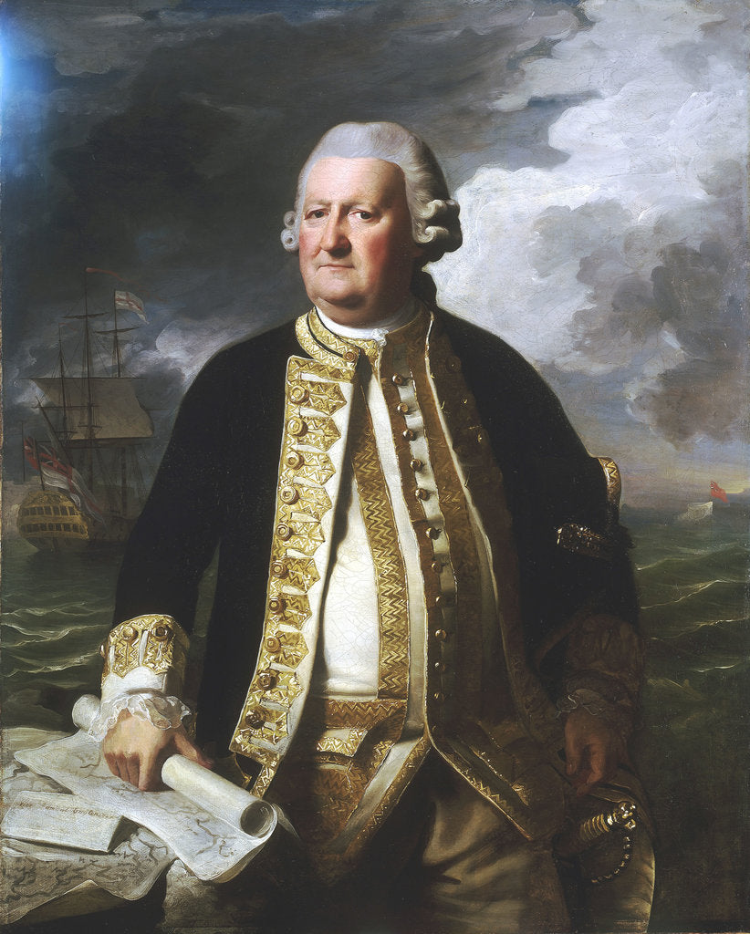 Detail of Admiral Clark Gayton (1720-87) by John Singleton Copley
